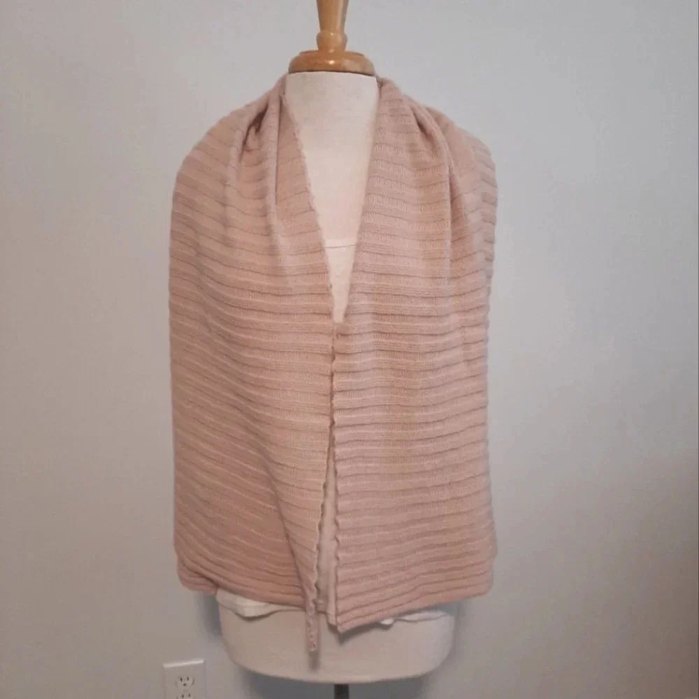 Steve Madden Knit Scarf Wrap Shawl Blush Pink Minimalist Classic  457
